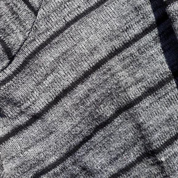 Forgotten Grace Open Waterfall Striped Lightweight Cardigan Gray Black Sz 2X - Picture 9 of 10